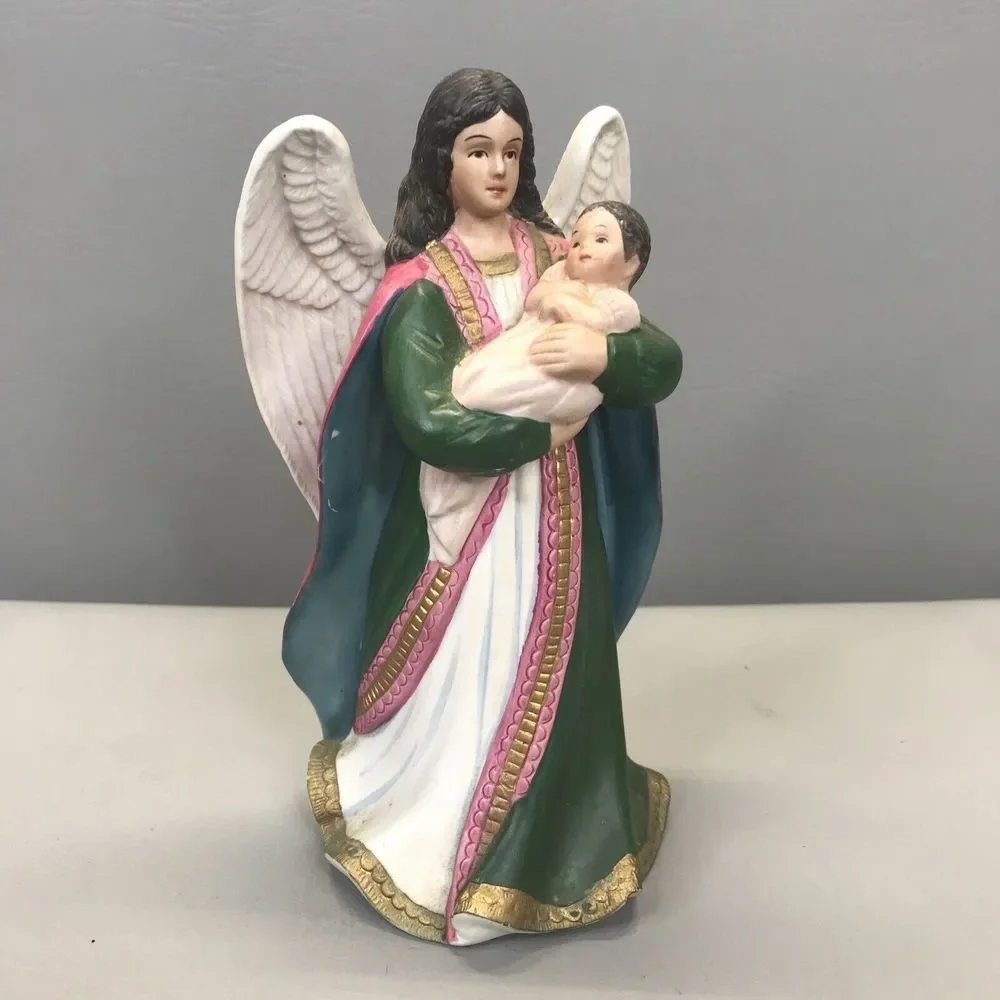 Home Interiors Gifts Homco Angel with Baby 1432 Porcelain Figurine Vintage